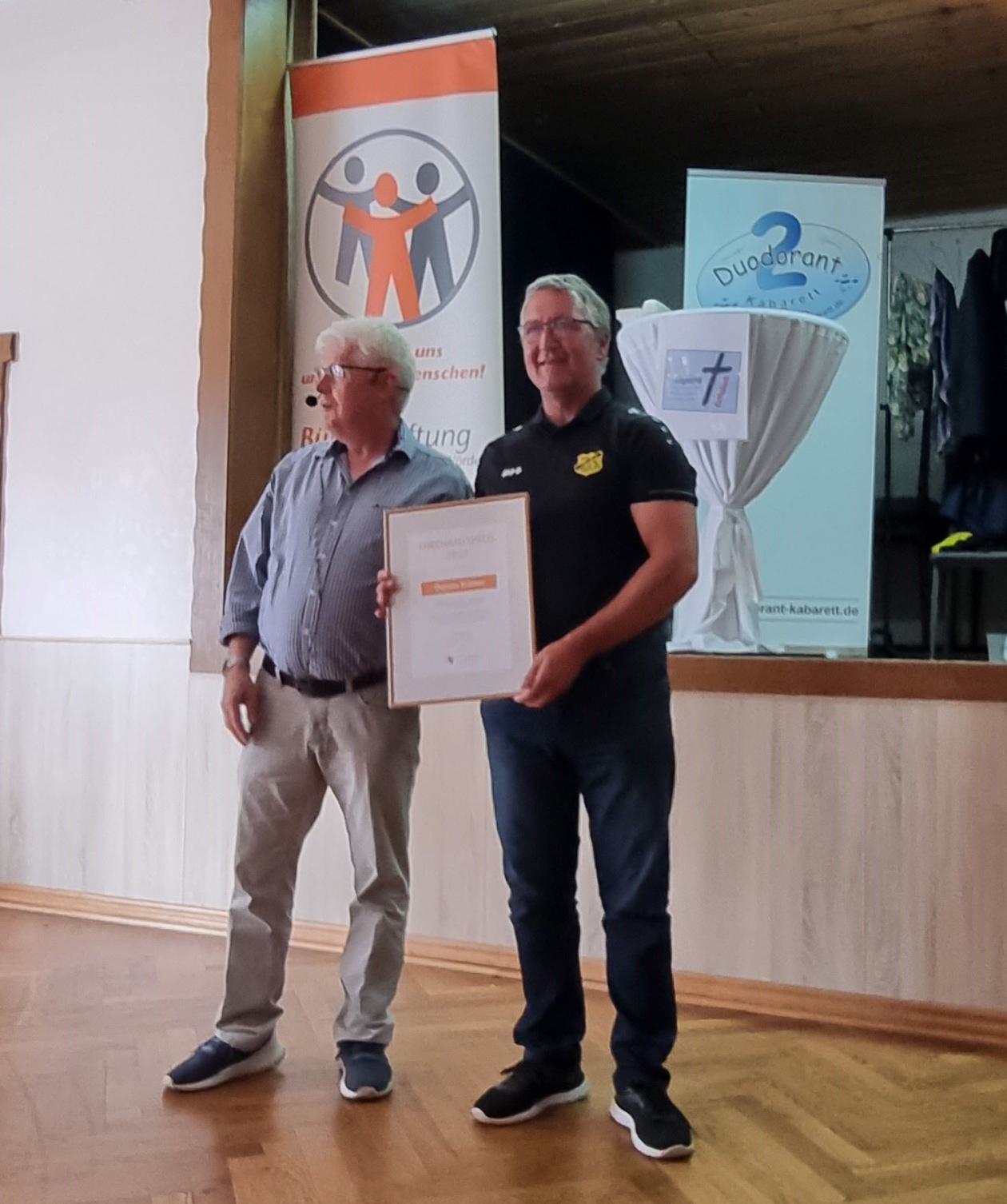 Ehrenamtsträger Thomas Krämer (rechts) mit Hannes Klus von der BSNV